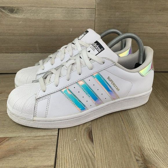 adidas | Shoes | Adidas Superstar Iridescent Sneaker Whitemetallic Aq6278  Women Sz 7 Men Sz 6 | Poshmark